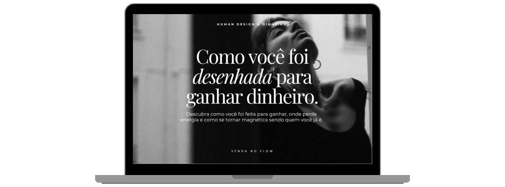 Mockup do workshop ao vivo em um notebook